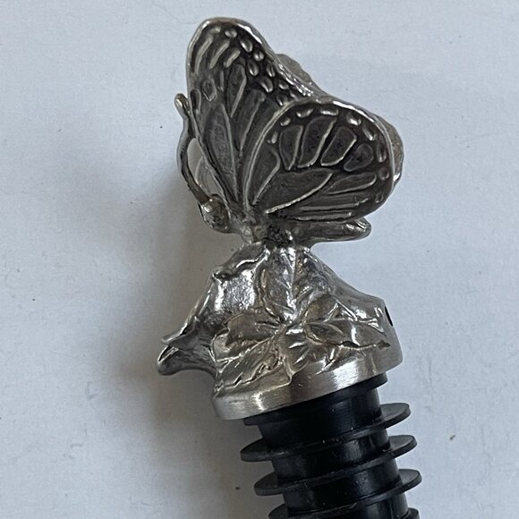 Butterfly Flower Wine Bottle Pourer Metal Gifts Liquor Bottle Spout - Picture 4 of 8